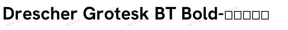 Drescher Grotesk BT Bold字体转换